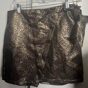 Express - Metallic Rose/Gold Faux Wrap Skirt (Size 8) - Can fit 6 as well